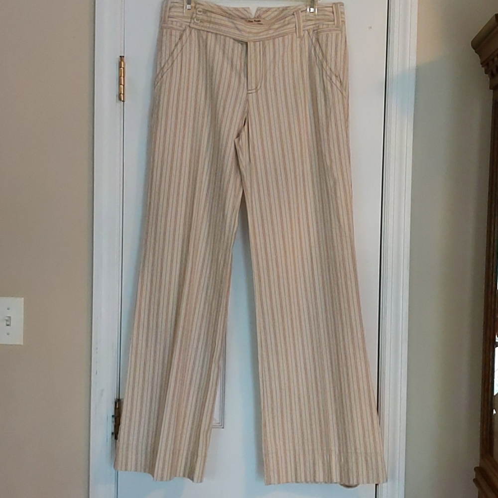 Free People Wide Leg Pinstripe Pants
